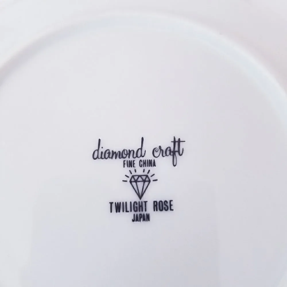 Set of 4 Meito twilight Rose salad plates